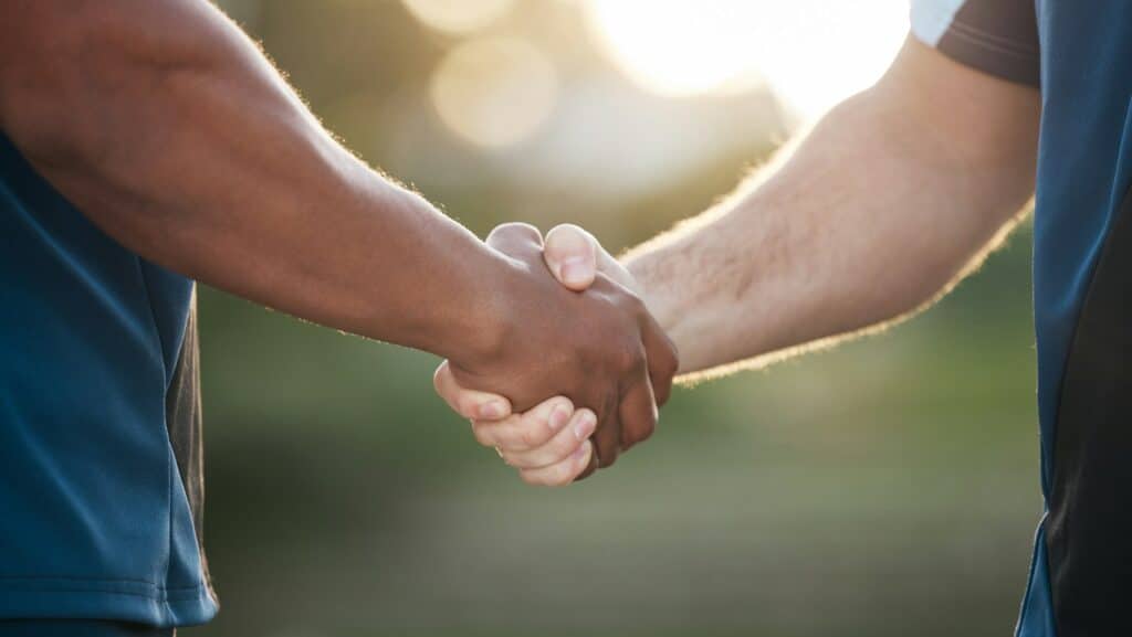 Handshake, partnership and trust