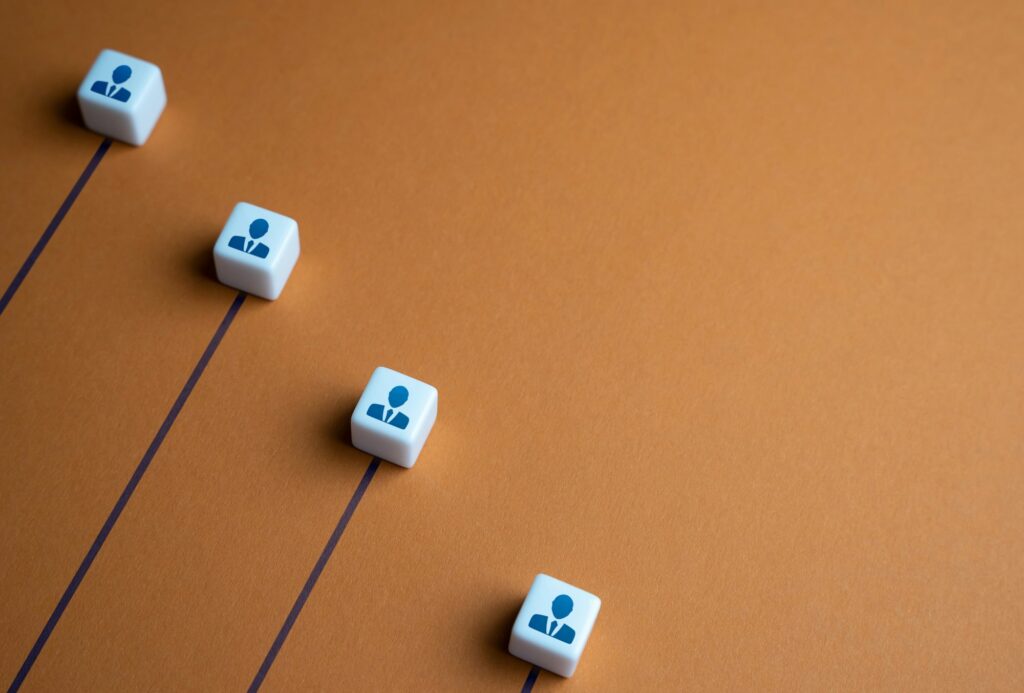 Competitive race. between businessmen or workers.